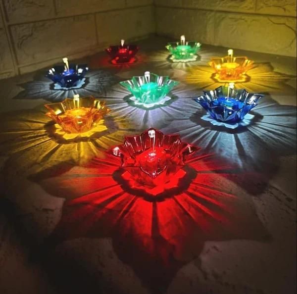 AquaGlow™ 3D Colourful  Reusable Reflective Shadow Magic Diya