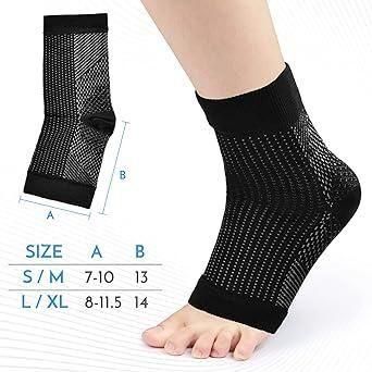 Neuropathy Socks for Women and Men for Relief Swollen Feet and Ankles ( Black color )