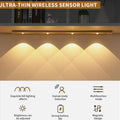 LED PIR Motion Sensor Cabinet Light – USB Rechargeable, Wireless Under-Cabinet Lighting