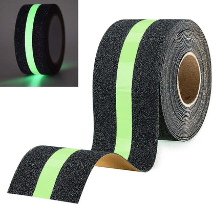 Glow-in-the-Dark Anti-Slip Tape for Stairs & Slippery Surfaces – Heavy-Duty Self-Adhesive Safety Grip Strip (Indoor & Outdoor Use) (5 Mtr)