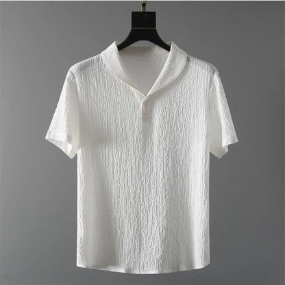 Men's Crinkled Co-Ord Set White - 50% Off For Today Only!
