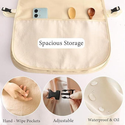 Waterproof and Stain-Resistant Uniform Wipeable Hands Kitchen Apron