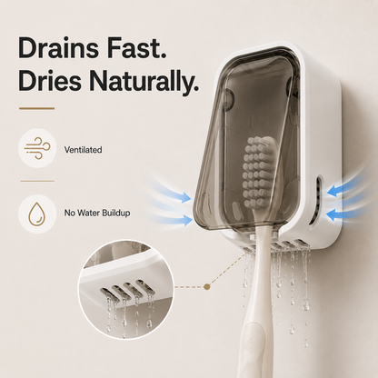 HygieneDome Pro™ – Self-Adhesive Dustproof Toothbrush Holder (Set of 4)