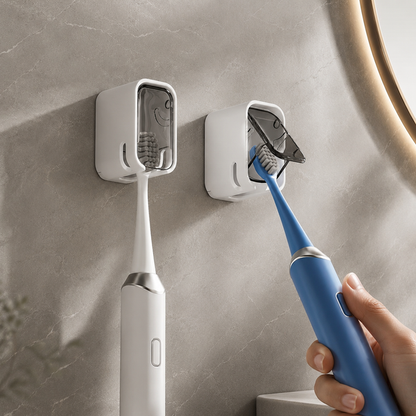 HygieneDome Pro™ – Self-Adhesive Dustproof Toothbrush Holder (Set of 4)