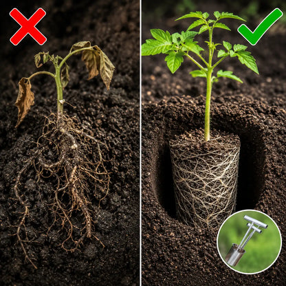 QuickHole Pro - Handheld Soil Sampler & Easy Seedling Transplanter