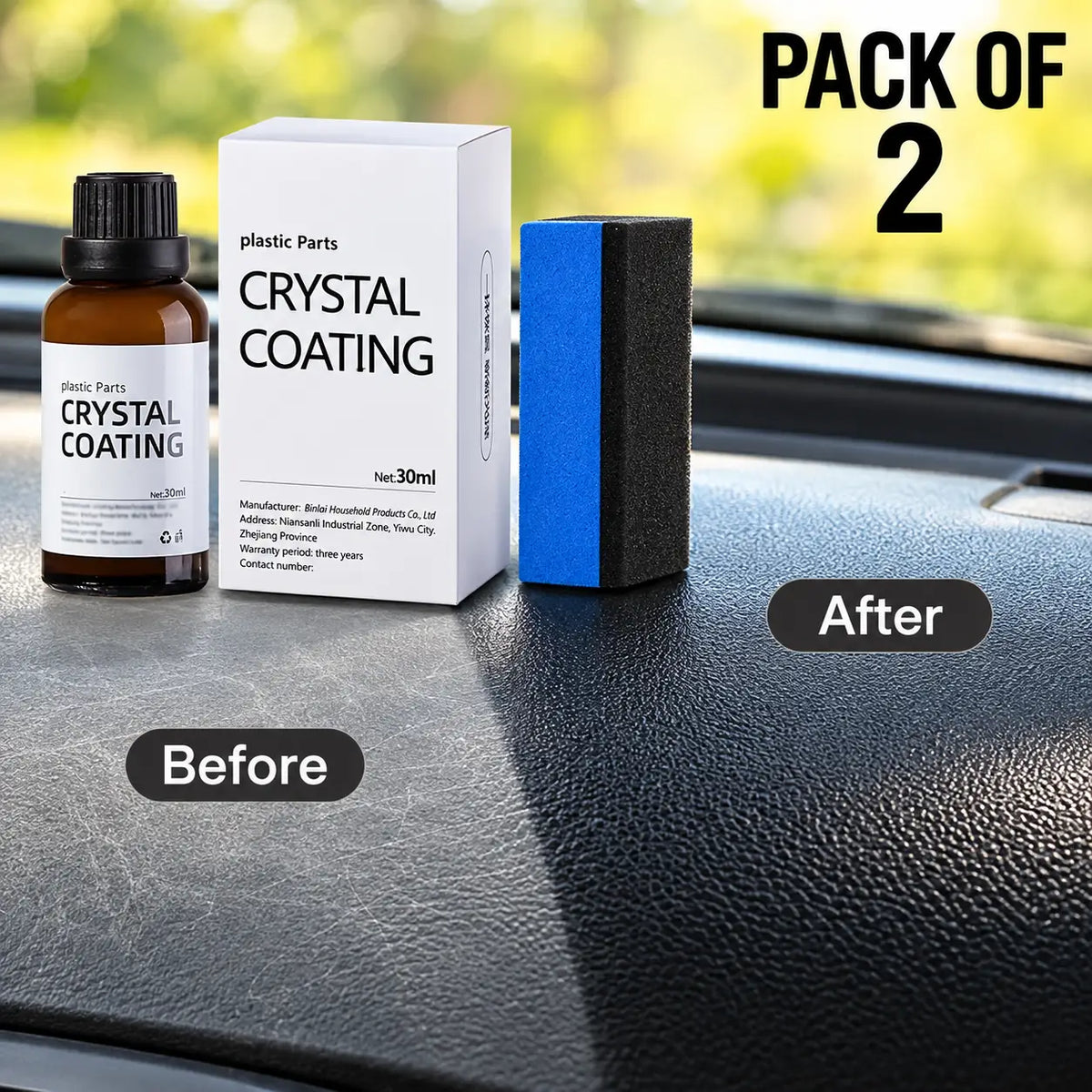 ShineRevive Pro™ Nano Crystal Plastic Restorer, 30 ml (Pack of 2)