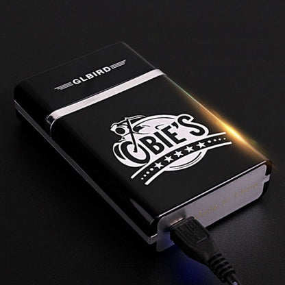 2-in-1 Automatic Cigarette Case & Windproof USB Lighter (Holds 8)