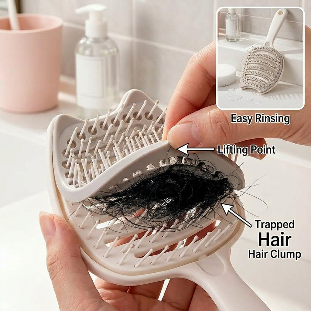 The Detangling Hair Brush That Cleans Itself – No More Tangles, Frizz or Slow Drying