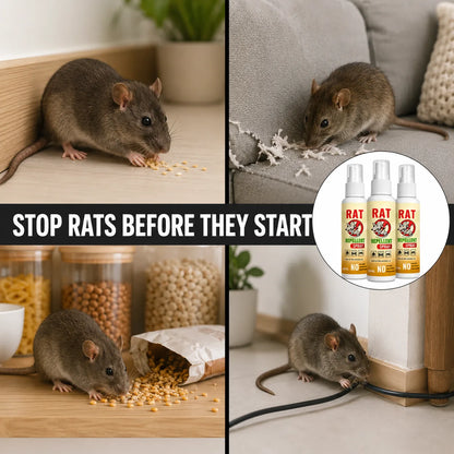 Natural Rat Repellent Spray -  100% Safe for Home, Family & Pets! | BUY 1 GET 2 FREE!