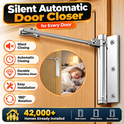 SilentShut Pro™ Premium Automatic Door Closer for Home & Office – 50% OFF