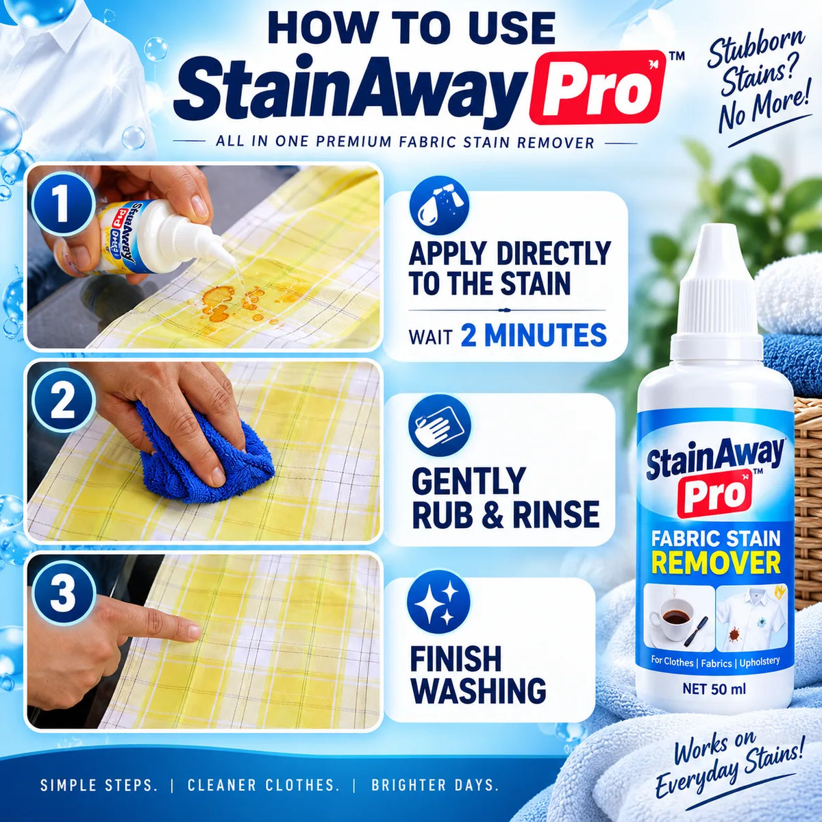 StainAway Pro™ -All In One Fabric Stain Remover - Buy 1 Get 1 Free