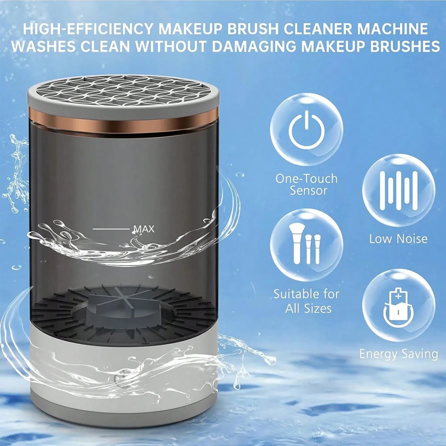 3-in-1  Smart Automatic Electric Makeup Brush Cleaner