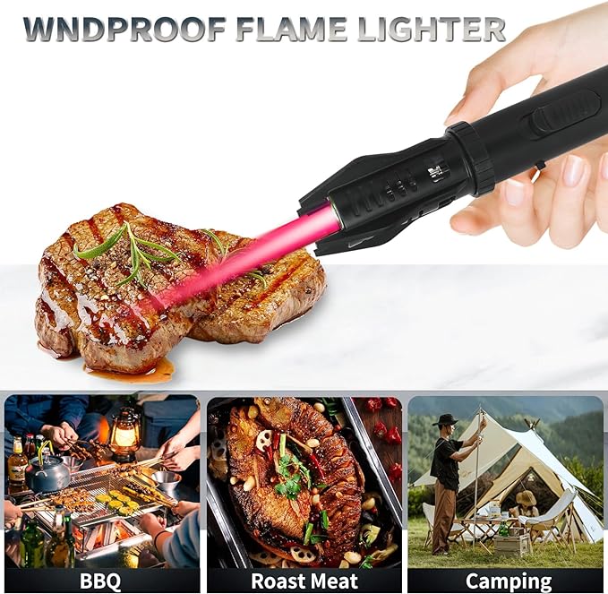 Camping Outdoor Windproof Straight Flame Lighter