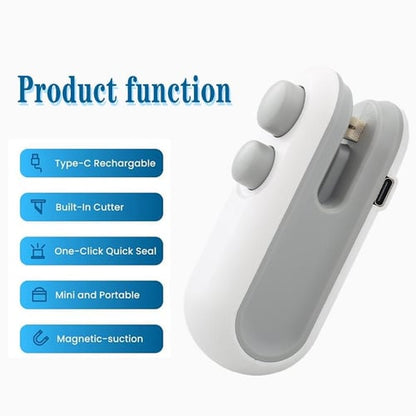 Portable Mini 3 in 1 USB Rechargeable Sealing Machine