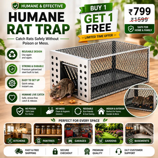 Humane Live Catch & Release Mouse Trap - Buy 1 Get 1 Free