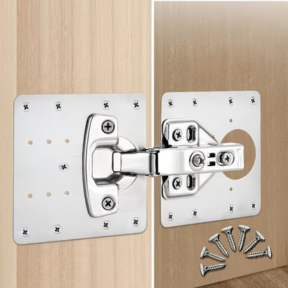 Heavy Duty Hinge Repair Plate with Screws for Cabinet Door & Wardrobe - Buy 1 Get 1 Free