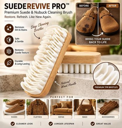 SuedeRevive Pro™ Premium Suede & Nubuck Cleaning Brush