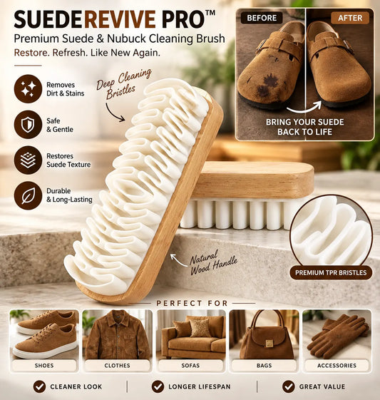 SuedeRevive Pro™ Premium Suede & Nubuck Cleaning Brush