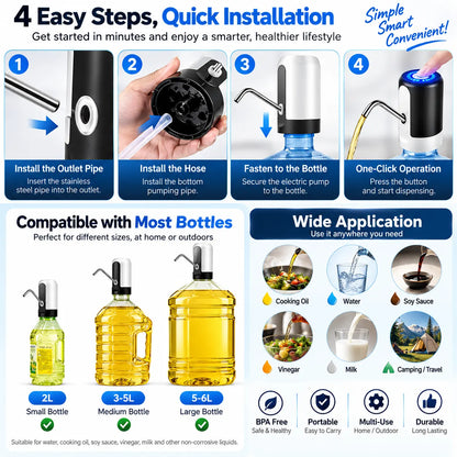 AquaFlow Pro™ Automatic Wireless Oil And Liquid Dispenser
