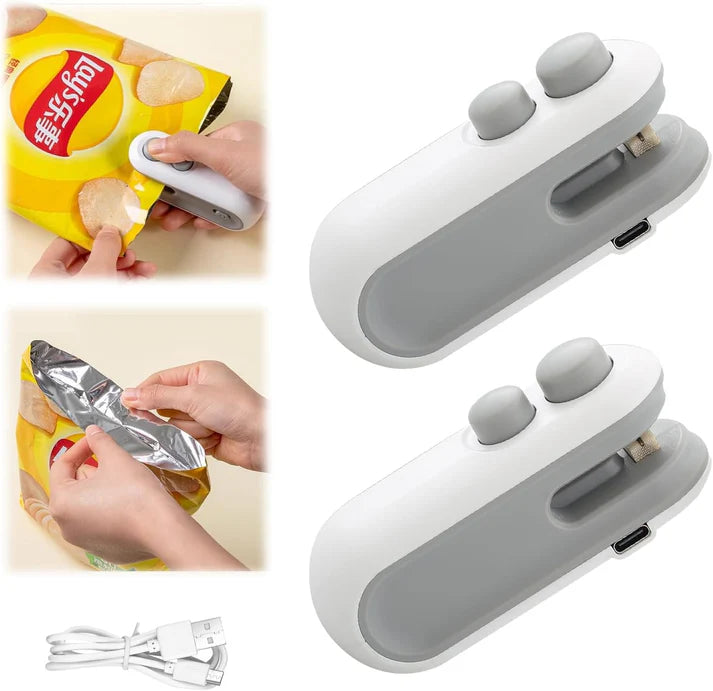 Portable Mini 3 in 1 USB Rechargeable Sealing Machine