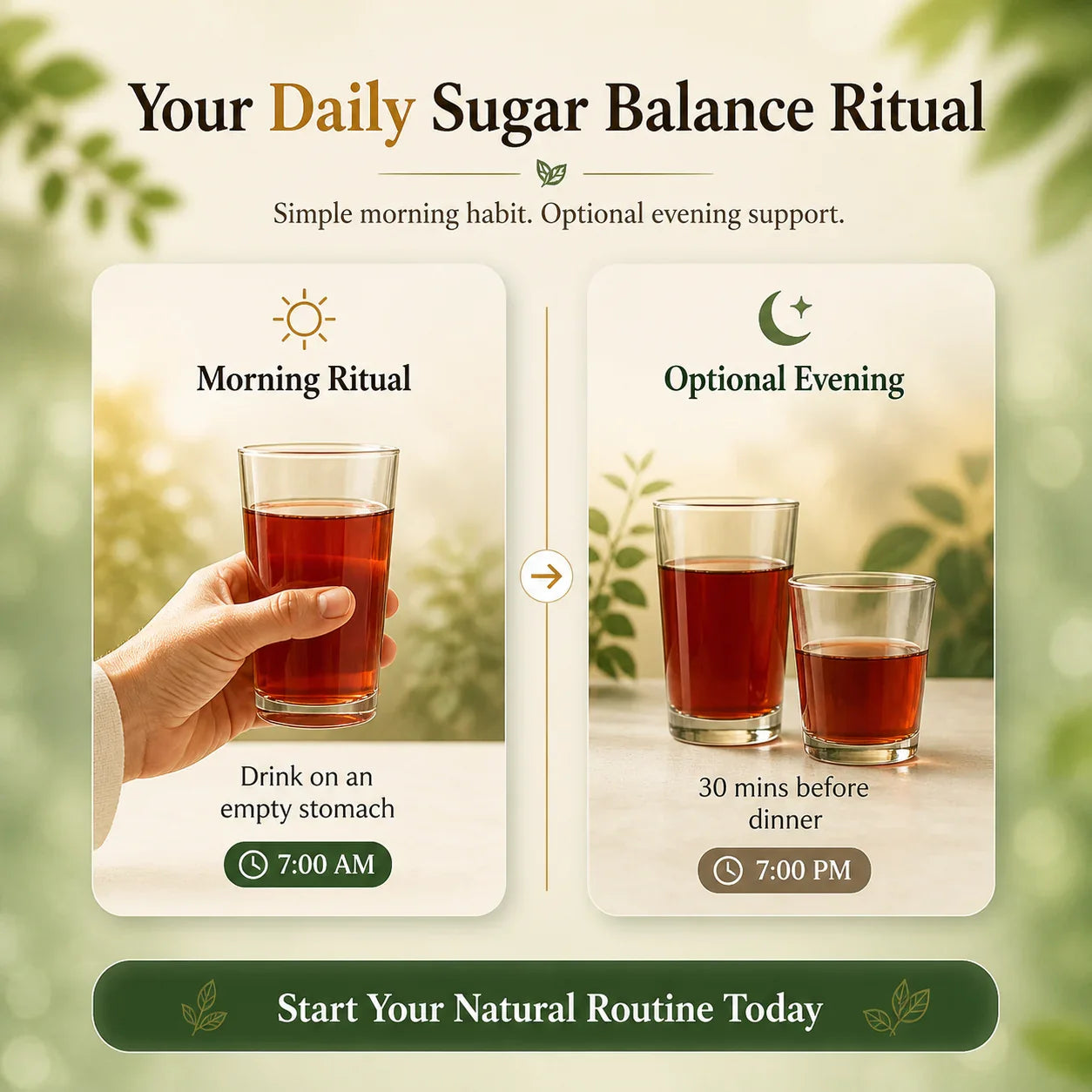 Sugar Balance™ Vijaysar Wooden Glass | Clinically Recognised Ayurvedic Support for Healthy Blood Sugar