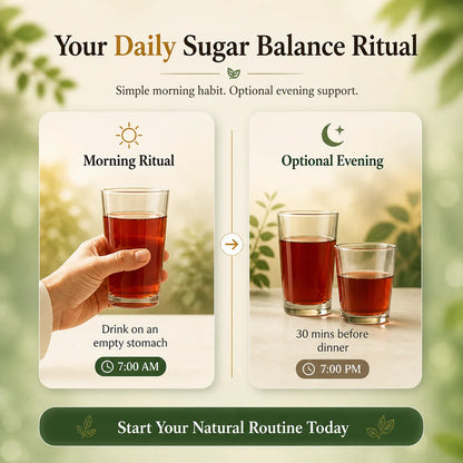 Sugar Balance™ Vijaysar Wooden Glass | Clinically Recognised Ayurvedic Support for Healthy Blood Sugar