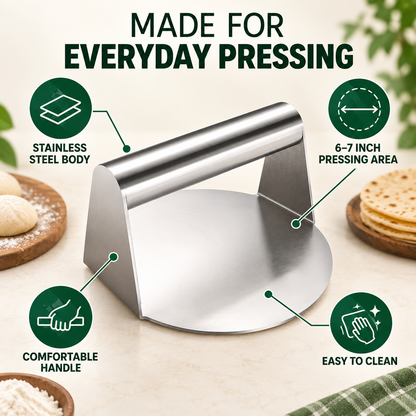 RotiPress Pro™ Stainless Steel Roti & Puri Dough Press