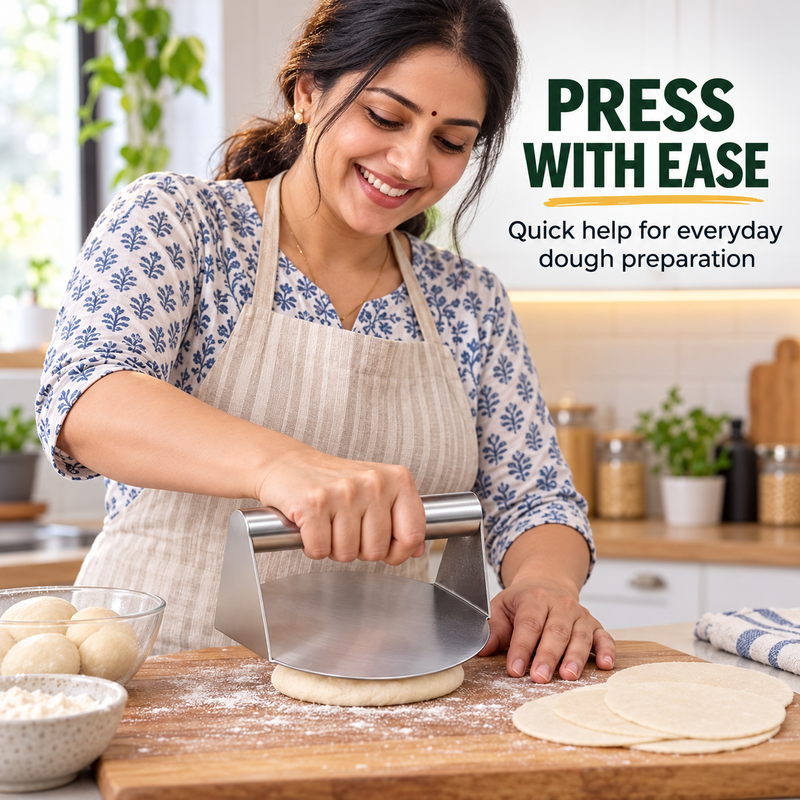 RotiPress Pro™ Stainless Steel Roti & Puri Dough Press