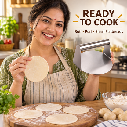 RotiPress Pro™ Stainless Steel Roti & Puri Dough Press