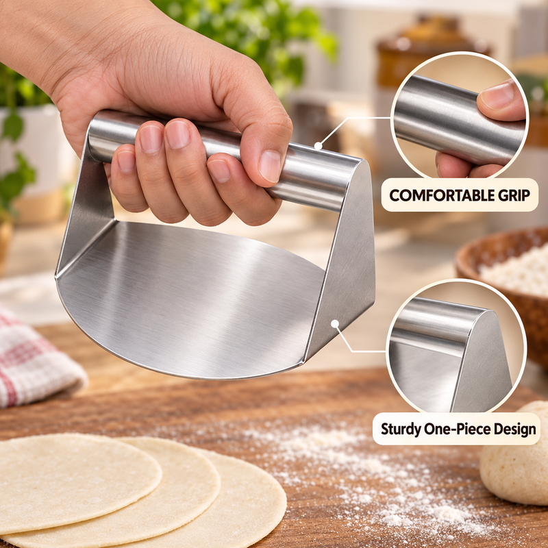 RotiPress Pro™ Stainless Steel Roti & Puri Dough Press
