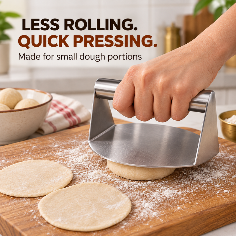 RotiPress Pro™ Stainless Steel Roti & Puri Dough Press