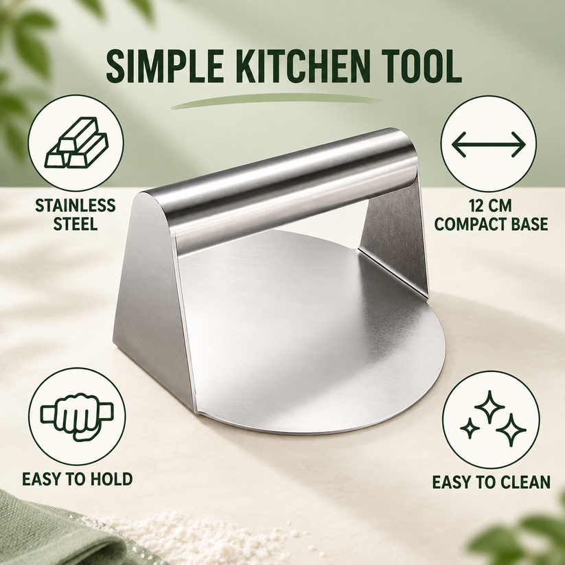 RotiPress Pro™ Stainless Steel Roti & Puri Dough Press