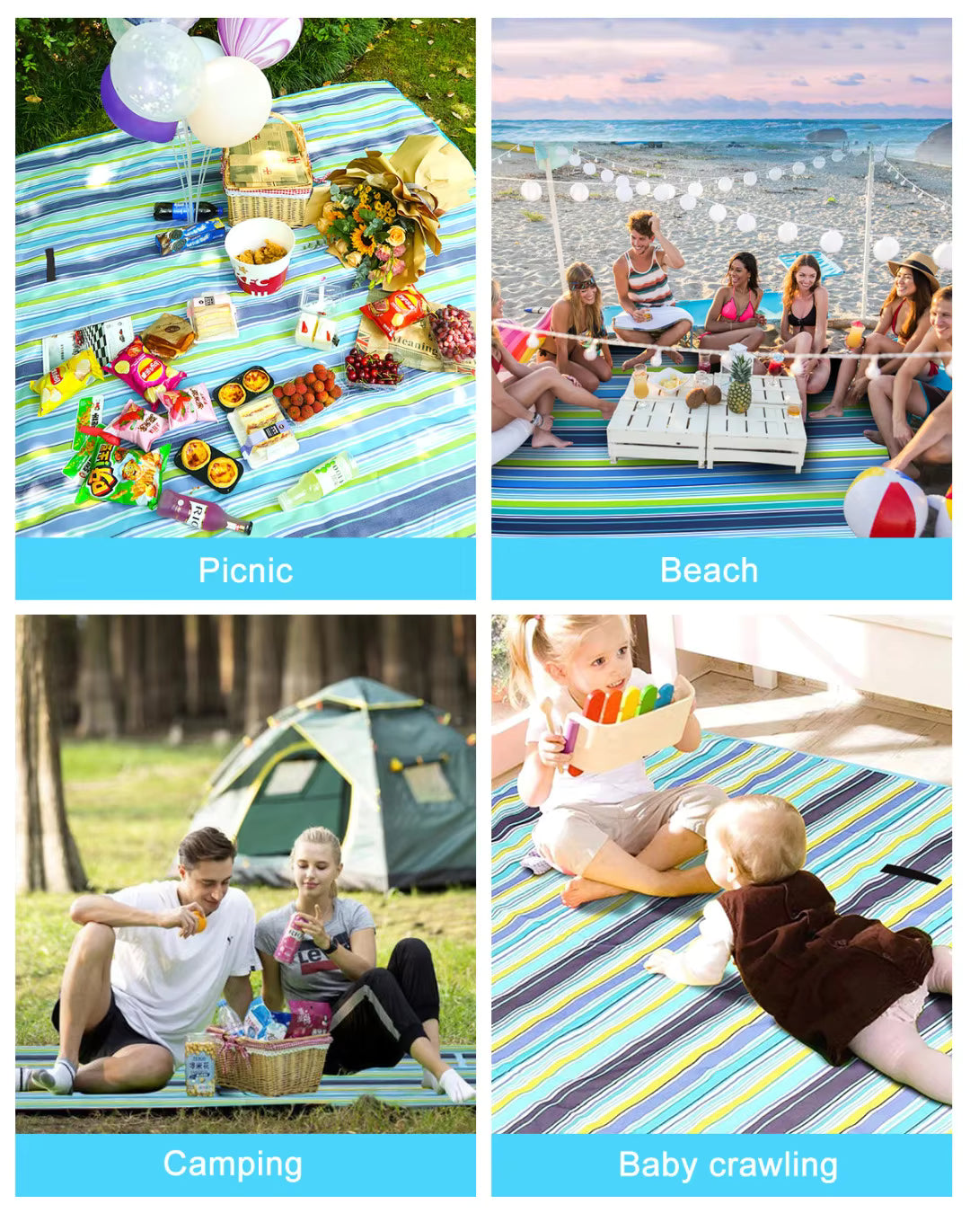 Fabby™ All-Purpose Outdoor Mat – Foldable, Easy-to-Clean & Sandproof