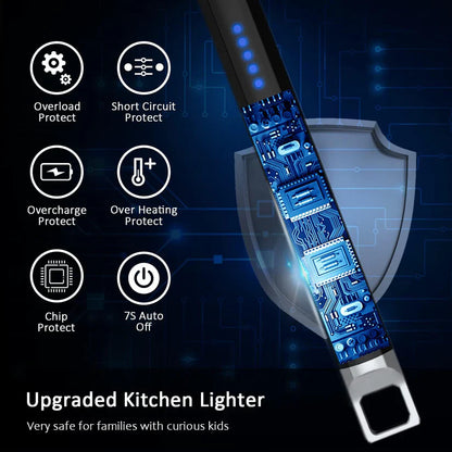 USB Rechargeable Electric Gas Lighter (280 mAh, 360 Degree Flexible Long for Kitchen, Barbecue, Candles, Gas Stove)