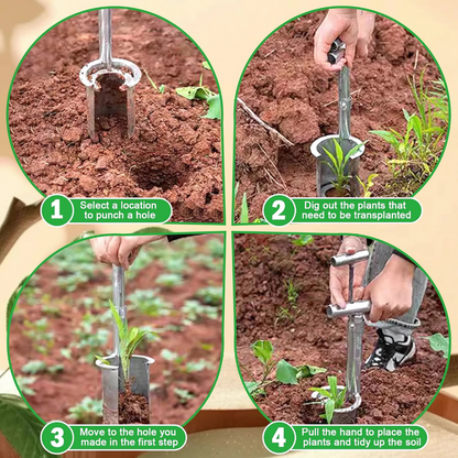 QuickHole Pro - Handheld Soil Sampler & Easy Seedling Transplanter