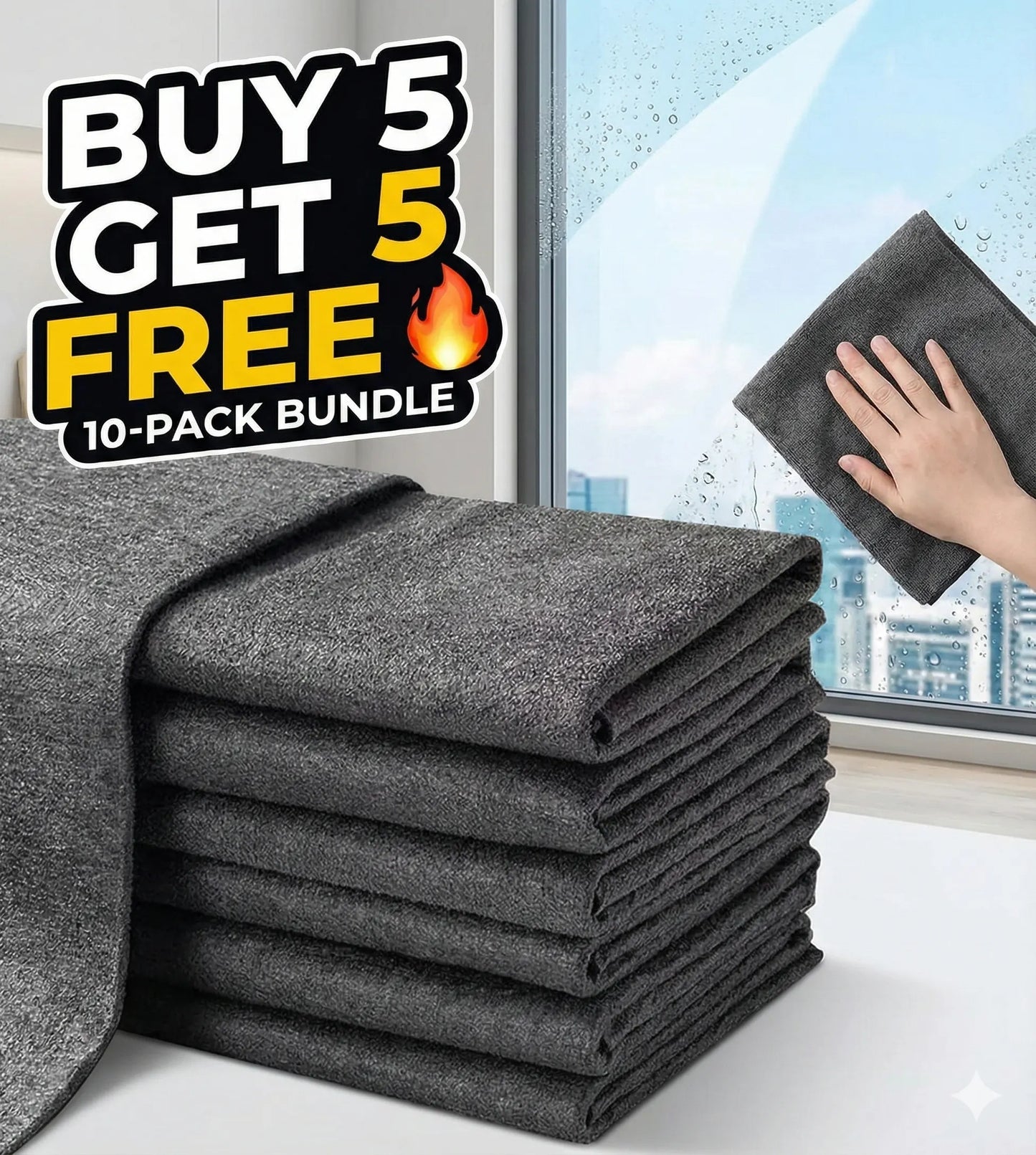 Ultra Absorbent Magic Cleaning Cloth 🧼✨(Buy 5 Get 5 Free🔥🔥)