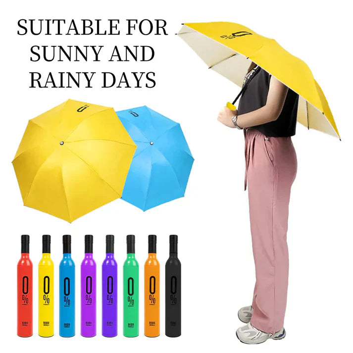 Folding Umbrella with Bottle Cover