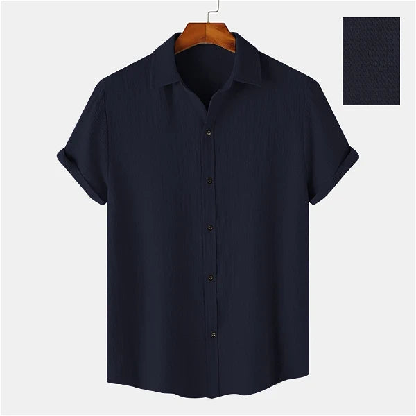 Men Casual Wear Cotton Structured Premium Blue Shirt