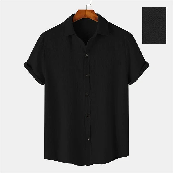 Men Casual Wear Cotton Structured Premium Black Shirt